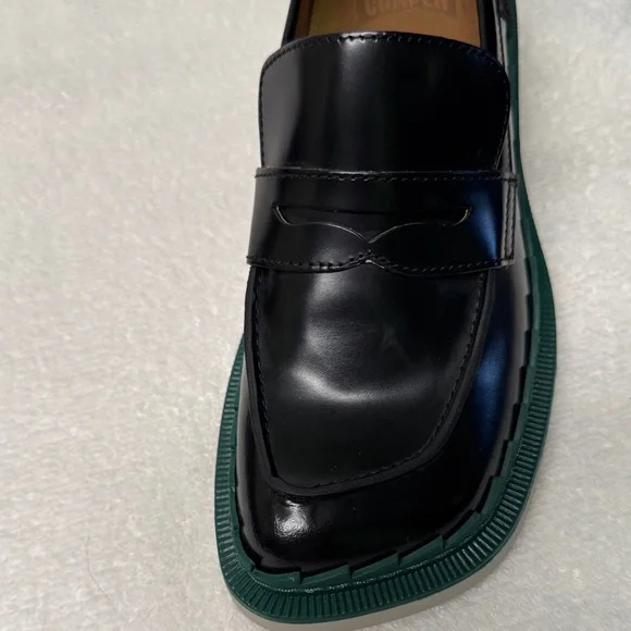 Camper Taylor 45mm Black Leather Loafers Size 37/US 7 - Picture 8 of 15